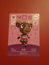 ERIK ANIMAL CROSSING AMIIBO SERIES 4 CARD #334 TRACKED AU POST geniuine