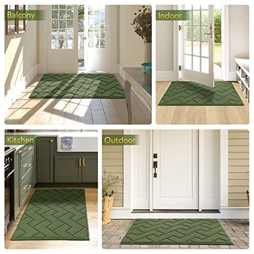 Indoor Doormat,Front Back Door Mat Rubber Backing Non Slip Door 32”x48