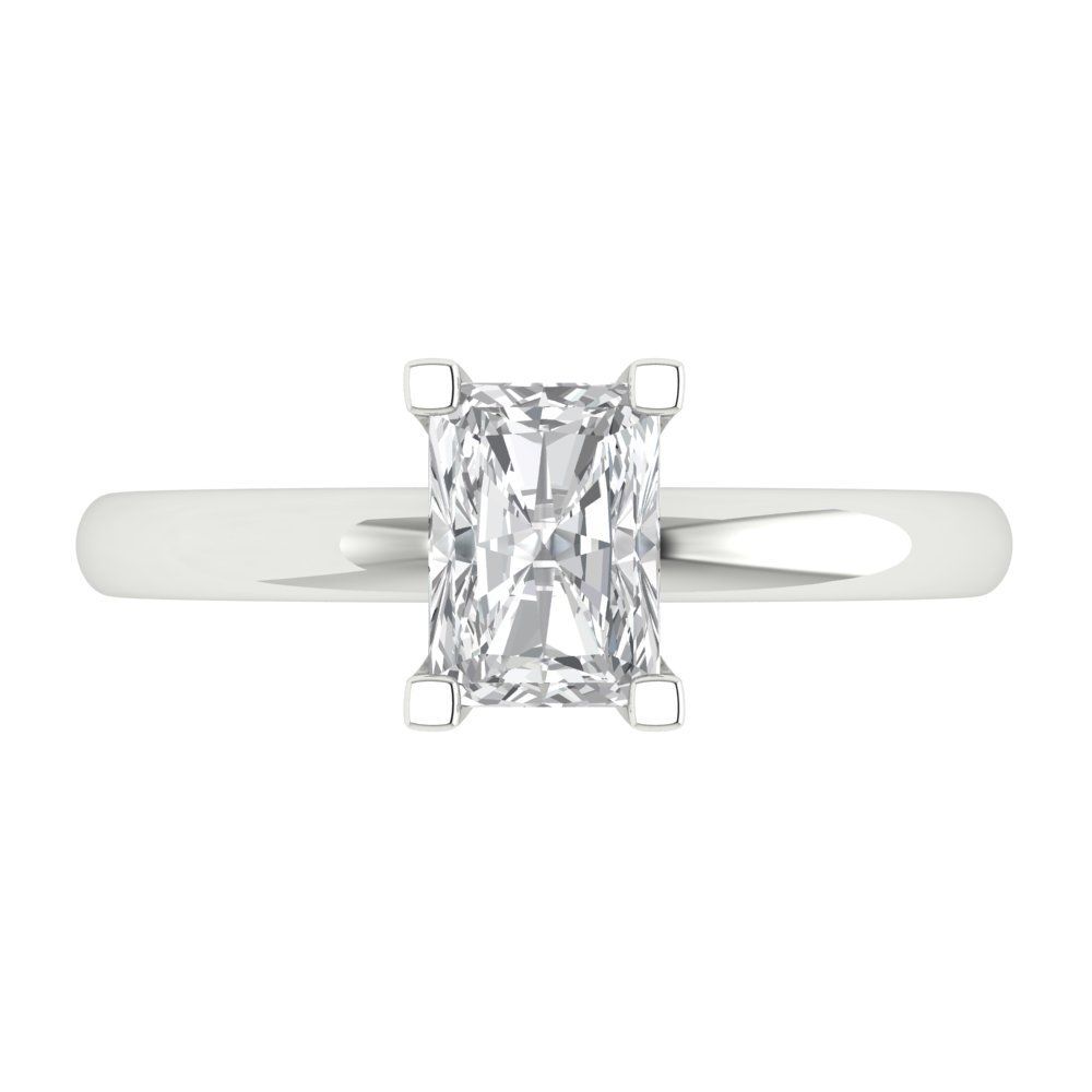 Emerald Cut Wedding Engagement Anniversary Promise Ring 14k