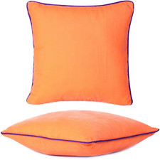 Home Decor Velvet Pillowcase with Zipper Closure Cozy Decorative Cushion Cover