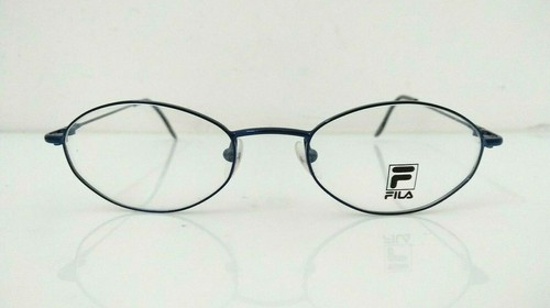 Fila Plastic Eyeglasses Men Women Black Lightweight Oval Blue - Picture 2 of 3