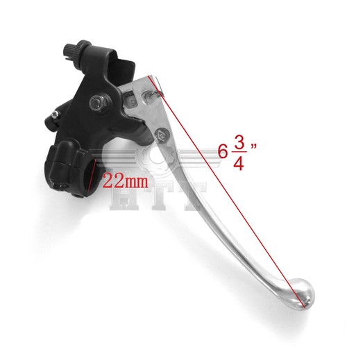 Black Silver Alloy Left Handle Clutch Lever 7/8" 22mm Fit Honda CR80 CR85 CR125 - Bild 1 von 8