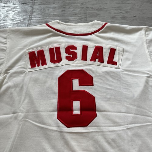 Vintage 90s Starter MLB St. Louis Cardinals Stan Musial #6 Baseball Jersey Sz L - Picture 21 of 24