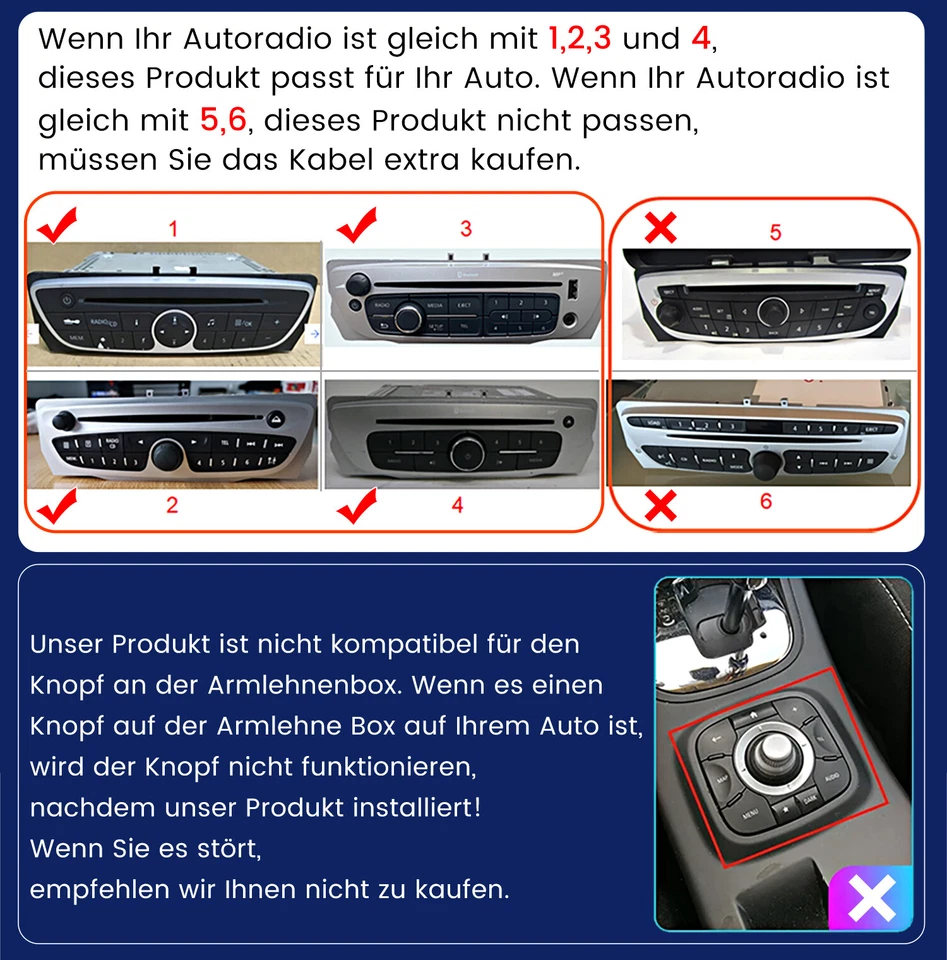 32GB Für Renault Megane 3 2008-2014 CarPlay Android 13 Autoradio GPS NAVI RDS - Bild 2 von 4