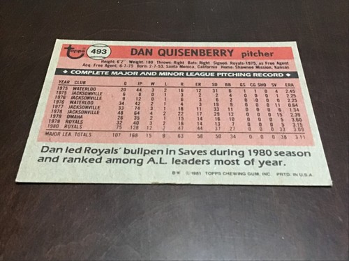 DAN QUISENBERRY Oddball Insert & Regular issue Baseball ROYALS YOU CHOOSE - Picture 129 of 133