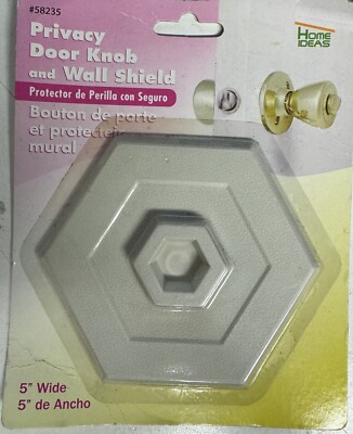 Home Ideas Beige Color Privacy Door Knob And Wall Shield  5'' Wide NEW 58235
