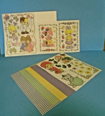 1998 Precious Moments 8 1/2'' x 11'' Prints (3 Pictures Plus Matting Sheets)