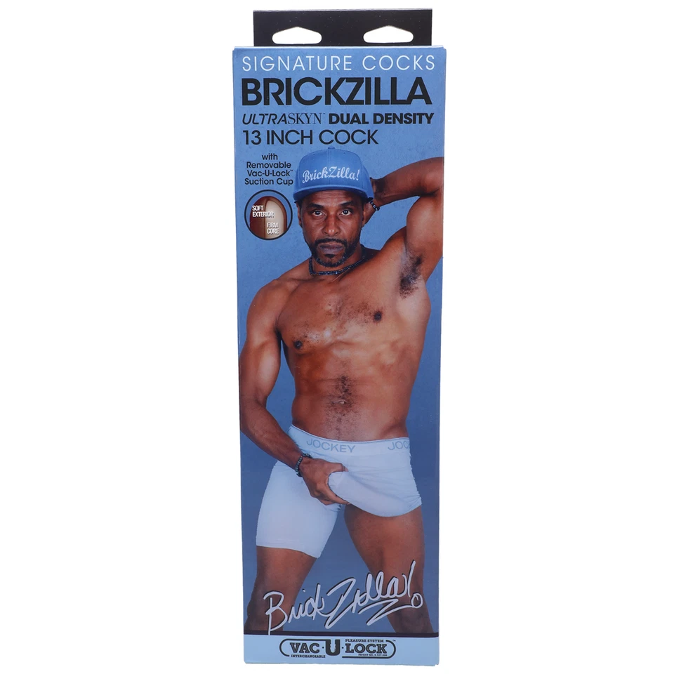 Consolador Signature Cocks Ultraskyn Brickzilla con ventosa extraíble 13 pulgadas Foto 2 de 4
