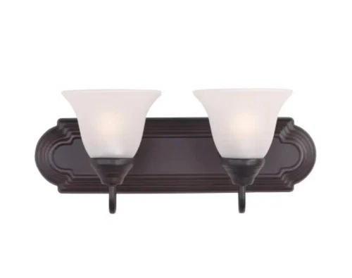 Two Light Bath Vanity, Oil Rubbed Bronze By Maxim From The Essentials Collection - Picture 1 of 2