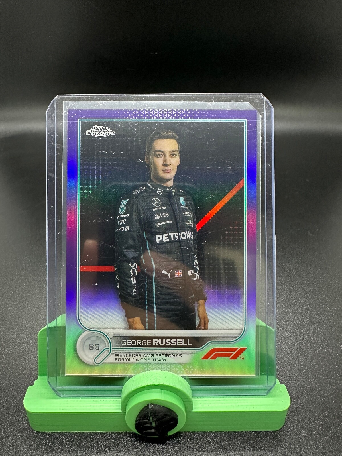 2022 Topps Chrome Formula 1 F1 George Russell Purple Refractor /399#17 GZ