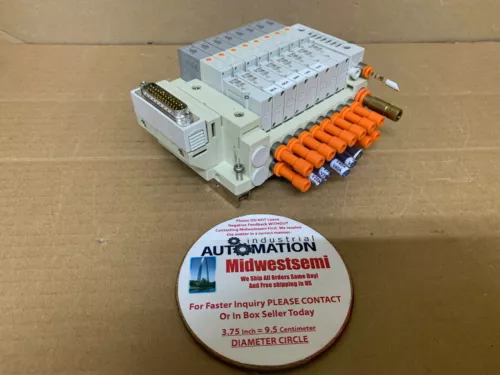 SMC SS5V1-10FD1-08URS-N7-D MANIFOLD + 8X SV1100R-5FU 2 POS SOLENOID SHIPSAMEDAY