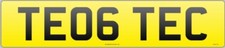 Cherished Number Plate TE06 TEC