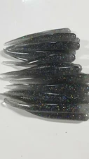 3.5 IN KNIFE TAIL WORM (SMOKE HOLO)-DROP SHOT/NED RIG/Finesse-16PAC