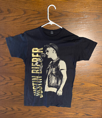 JUSTIN BIEBER Believe Live 2013 Tour T-Shirt - Black - Size Small