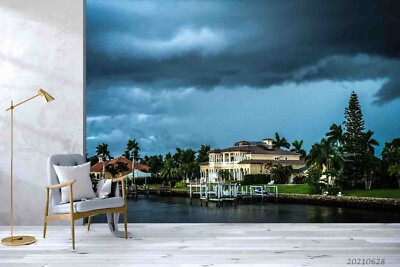 3D Sky Clouds Cityscape Wallpaper Wall Murals Removable Wallpaper