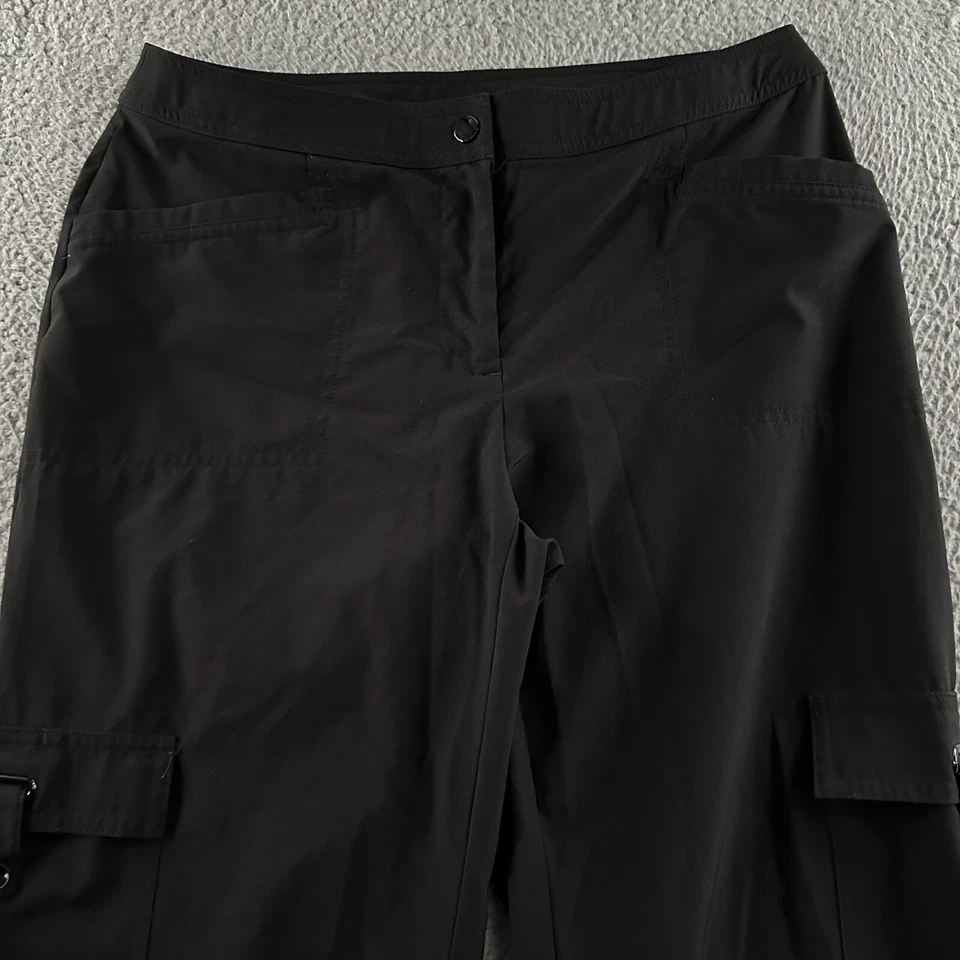 Pantalones para mujer Zenergy By Chicos negros talla 0 cargo mezcla de poliéster Foto 2 de 4