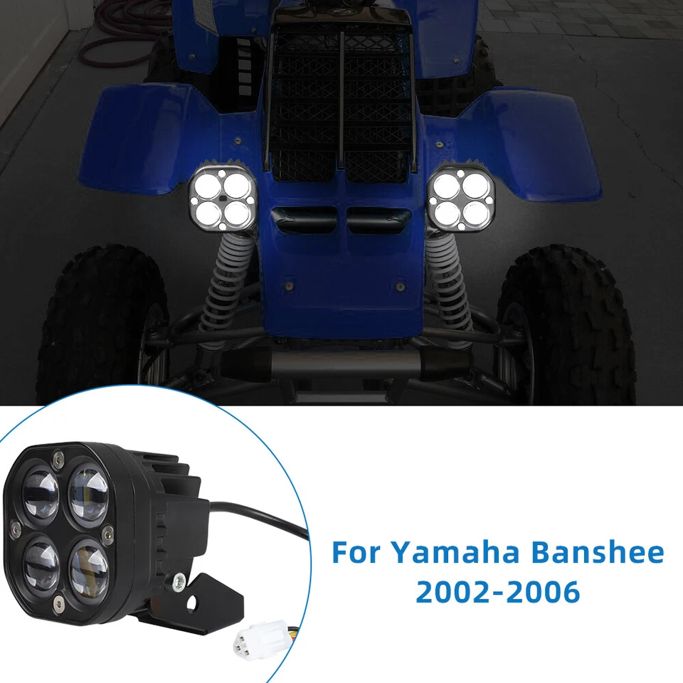 Faro LED Lente Bombilla Luz Plug-n-play Para Yamaha Banshee 350 YFZ350 2002-06 Foto 4 de 4