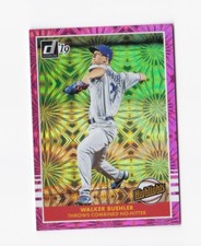 2019 Donruss Highlights Pink Firework #12 Walker Buehler Los Angeles Dodgers