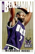 1996-97 Panini Basketball Figure #122 Milwaukee Bucks Benoit Benjamin