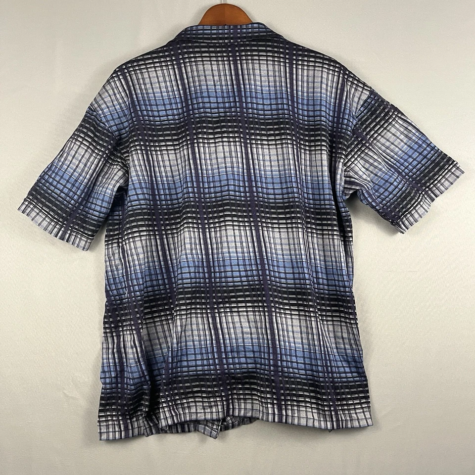 Camisa de Vestir DaVinci Hecha en Italia XL Azul Multicolor Informal Ligera Oficina Foto 3 de 4