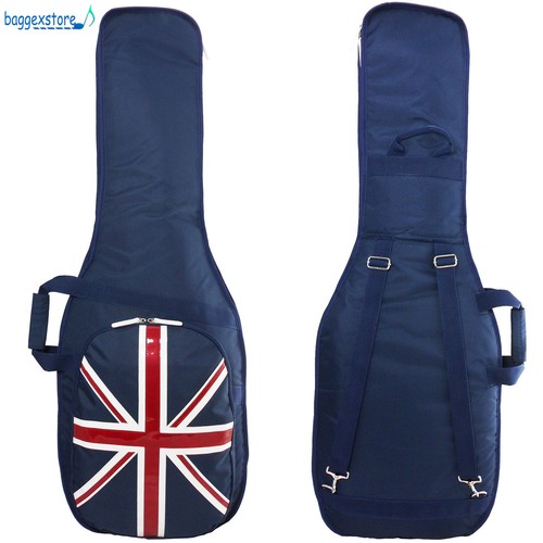 Union Jack UK Flag Electric Guitar Padded Gig Bag with Pocket 2 Shoulder Straps - Picture 2 of 10