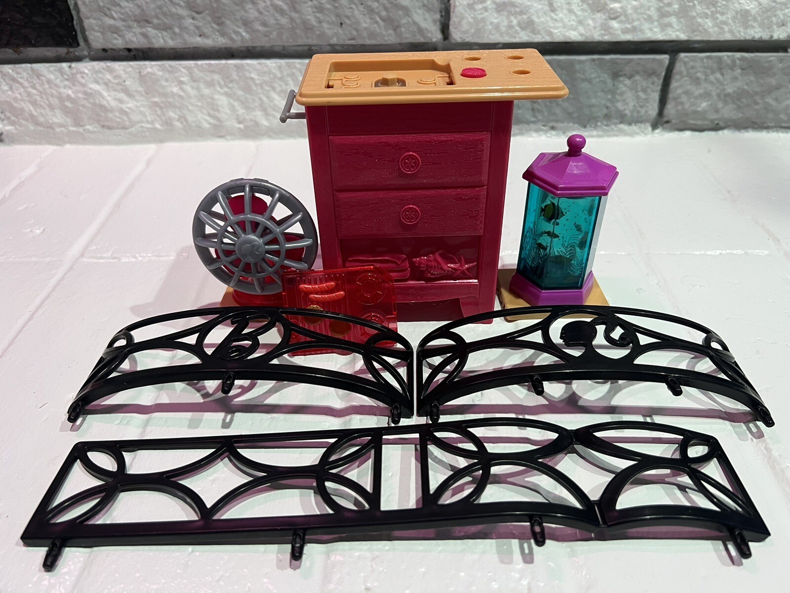 2015 Mattel Barbie Dream House Replacement Parts Railings Fan Grill
