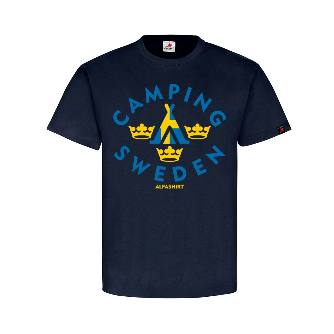 Camping Sweden Tent Fan Sweden Flag Holiday Three Crowns TShirt #31896