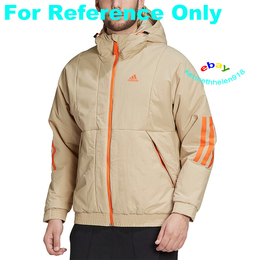 アディダス BTS フーデッドジャケット FT2446 ベージュ/オレンジ ADIDAS BTS HOODED JACKET COAT FT2446 BEIGE ORANGE MENS SIZE