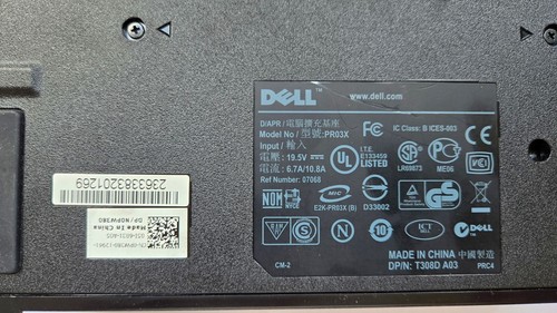 Dell E-Port II PR03X USB 2.0 Laptop Docking Station Port Replicator - Picture 6 of 6