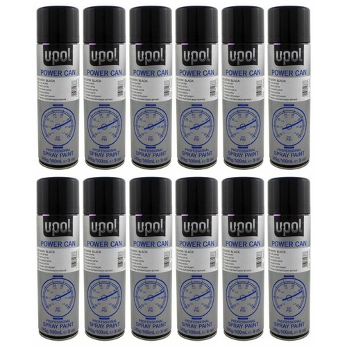 12 X UPOL POWER CAN AEROSOLS 500ML UPOL SPRAY PAINT RATTLE CANS