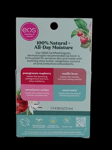 Eos 100% Natural & Organic Lip Balm Sticks Variety Pack Of 4 Different Flavors - Picture 18 of 24