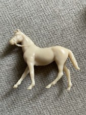 Toy Horse Plastic Cream-Colored Vintage See Pics
