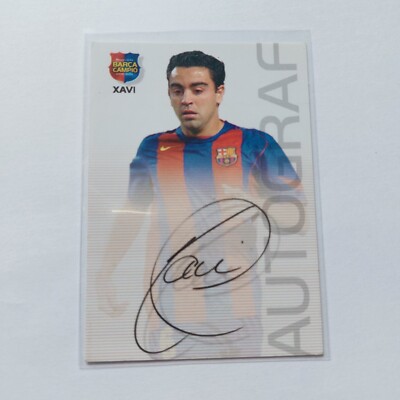 2004-05 Panini Megacracks Barca Campeon - Xavi Hernandez #72 Autogramm Card