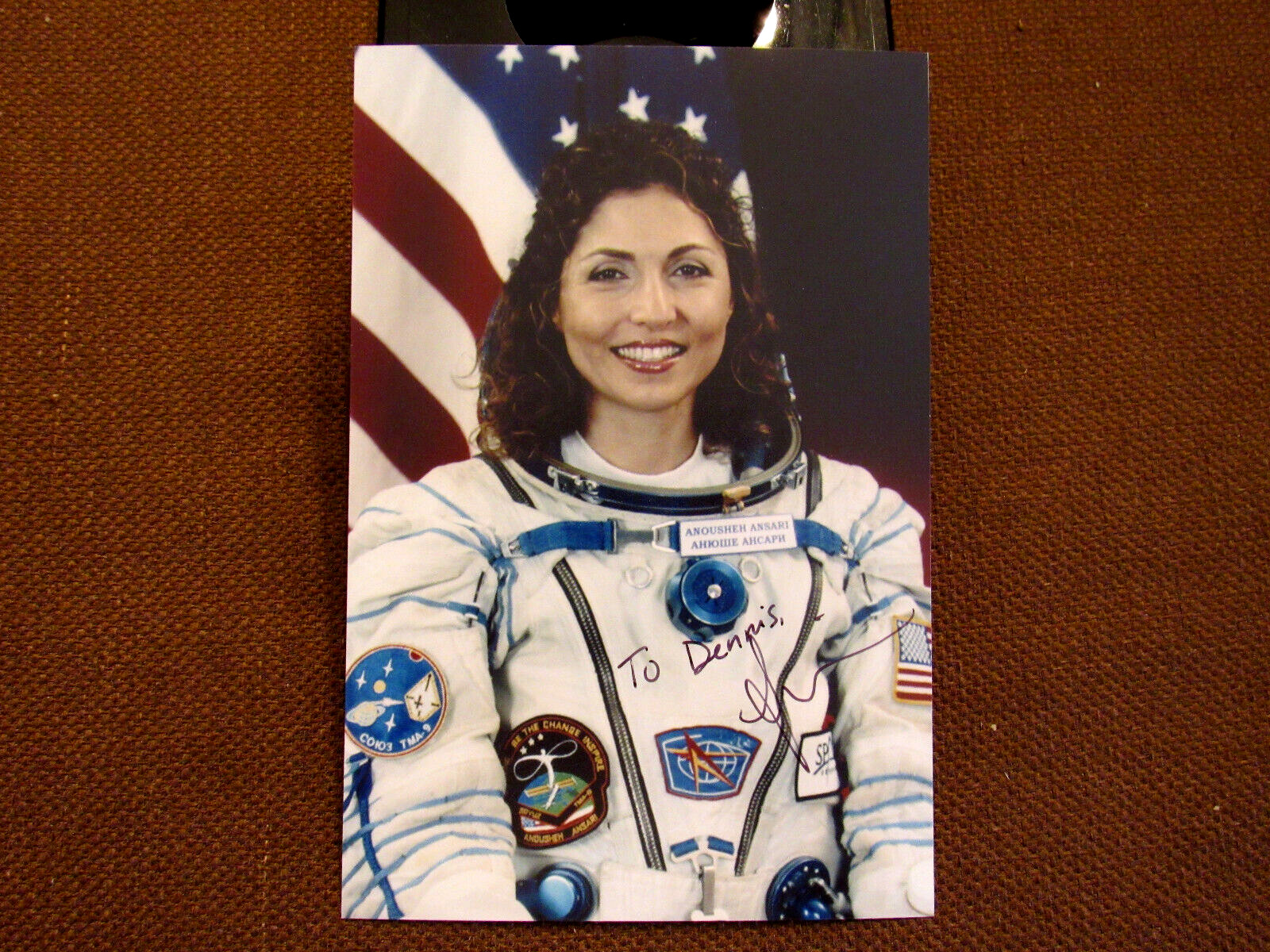 Anoushed Ansari Soyuz 8-9 Nasa Iranian Astronaut Signed Auto 4x6 Fuji Photo Jsa