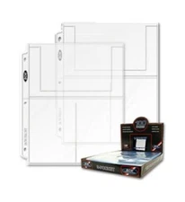 Lot of 25 BCW Pro 3 Pocket 4x6 Postcard / Photo Album Pages binder sheets 4 x 6
