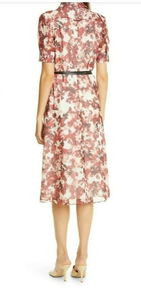 Vestido estampado Altuzarra Kieran novo com etiquetas em Goji Ikat - Tamanho FR 36 EUA 4 #D4946 - Imagem 4 de 4