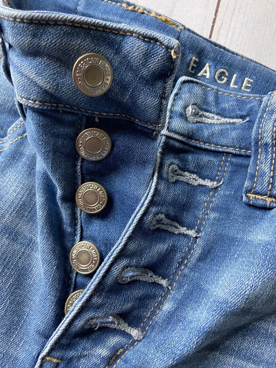 American eagle button store up jeans