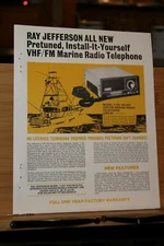 Brochure Dealer Ray Jefferson Marine Radio Telephone 1125 ATLAS 1975 Fishing 