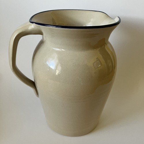 Marshall Pottery Stoneware Pitcher Painted Rooster Signed Heriberto Rodriguez - Picture 4 of 7