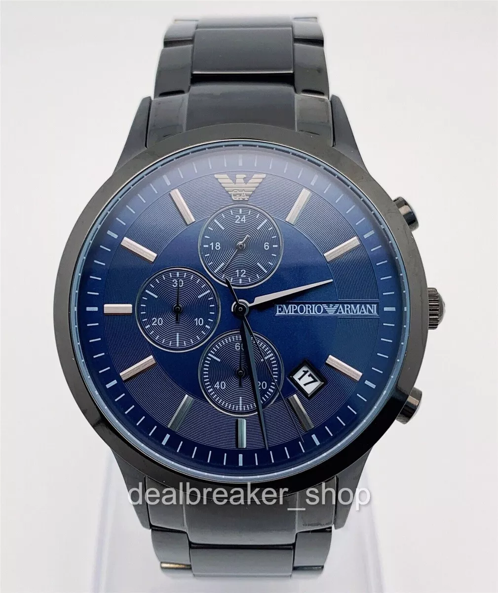 EMPORIO ARMANI AR11215 Renato Chronograph Quartz Blue Dial Men s