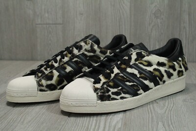 adidas gazelle silver green womens ADIDAS Superstar 82 'GY8798' Leopard Print Fur Sneakers (10)