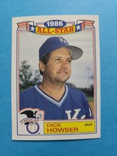 DICK HOWSER 1986 TOPPS ALL-STAR GAME COMMEMORATIVE BASEBALL CARD # 12 F1799