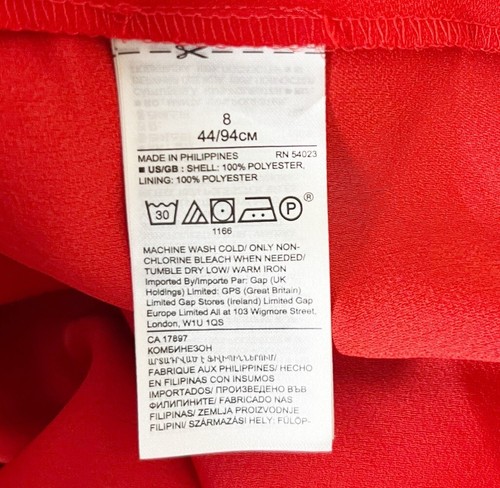 Banana Republic Halter Wide Leg Red Jumpsuit Size 8 - Picture 7 of 7