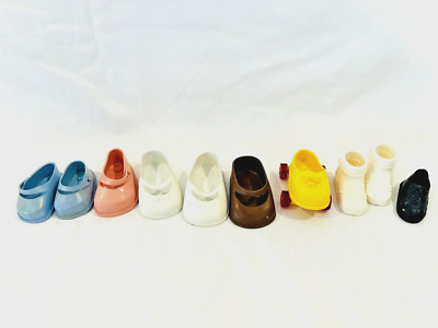 Mixed Lot of Vintage Doll Shoes Fairyland Toy 2 Pairs 6 Singles Replacement
