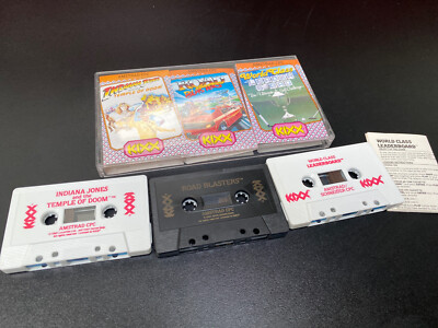 Amstrad Xmas Triple KIXX Indiana Jones, Road Blasters, World Class Leader Board
