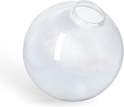 KastLite Clear Prismatic 12'' Acrylic Lamp Post Globe | 3.94'' Twist Lock