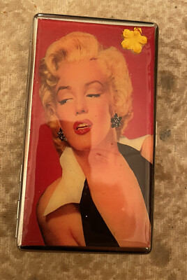 Retro Marilyn Monroe Tissues Mirror 120s Cigarette Case Business Card  Holder
