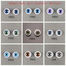2x Lifelike Reborn Baby Doll Eyes Acrylic Eyeball For Newborn Doll Supplies DIY