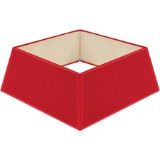 Tree Nest Contemporary Tree Skirt Stand Christmas Tree Collar, Red, 27.6in