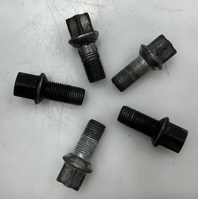 (5) OEM GENUINE AUDI / VW WHEEL BOLTS / LUG 17MM / SIZE: 14 x 1.5 x 27 ...